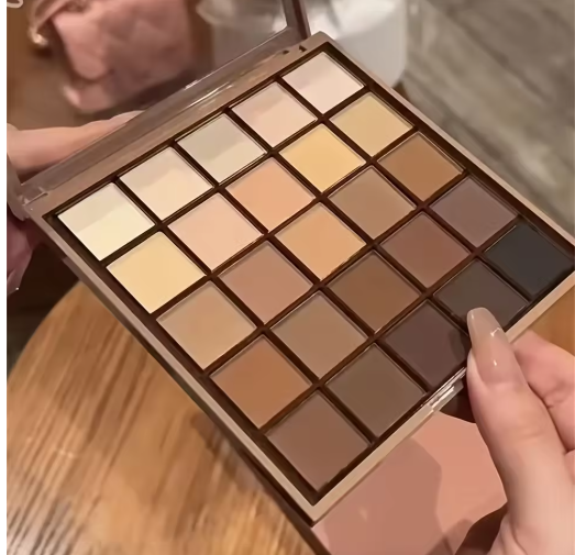 Paleta de Sombras de Ojos 25 Colores – Tonos Neutros Café y Chocolate