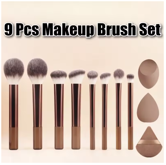 Set de Brochas de Maquillaje 8 Piezas + 3 Brochas de Polvo – Fondos, Correctores y Sombras