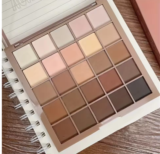 Paleta de Sombras de Ojos 25 Colores – Tonos Neutros Café y Chocolate