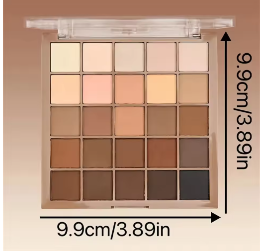 Paleta de Sombras de Ojos 25 Colores – Tonos Neutros Café y Chocolate