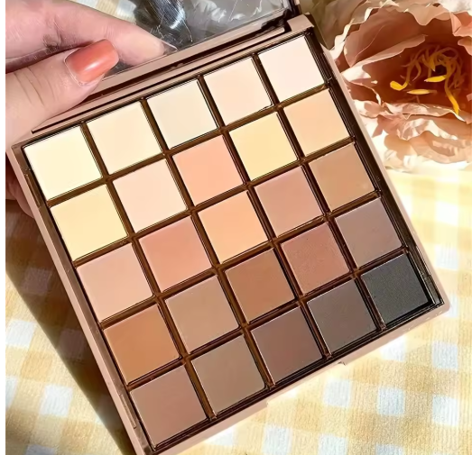 Paleta de Sombras de Ojos 25 Colores – Tonos Neutros Café y Chocolate