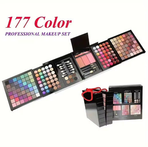Set de Maquillaje Todo-en-Uno de 177 Colores con Espejo