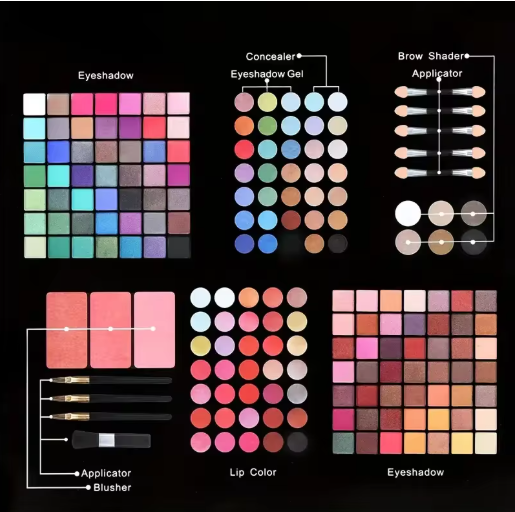 Set de Maquillaje Todo-en-Uno de 177 Colores con Espejo