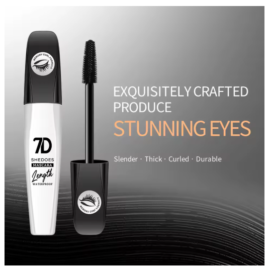 Máscara 7D Resistente al Agua, Volumen y Rizo Perfecto