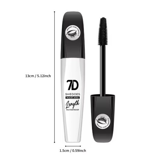 Máscara 7D Resistente al Agua, Volumen y Rizo Perfecto