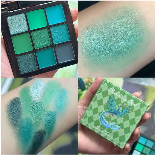 Paleta de Sombras de Ojos 9 Colores – Rojos, Violetas y Brillantes