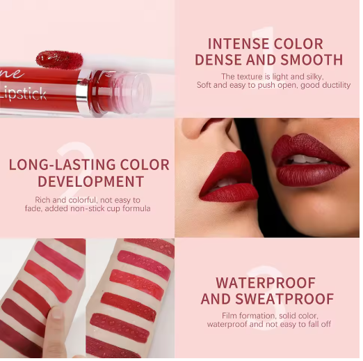 Labial Líquido Aterciopelado 256 – Sexy, Impermeable y de Larga Duración