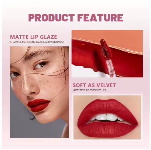 Labial Líquido Mate de Lujo – Aterciopelado, Hidratante y de Larga Duración