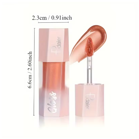 Brillo de Labios Líquido con Purpurina – Acabado Brillante, Suave e Impermeable