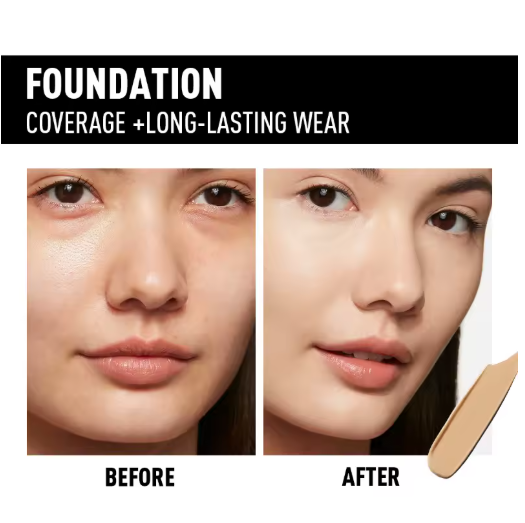 Base Líquida de Alta Cobertura – Impermeable y Resistente al Sudor, 30 ml