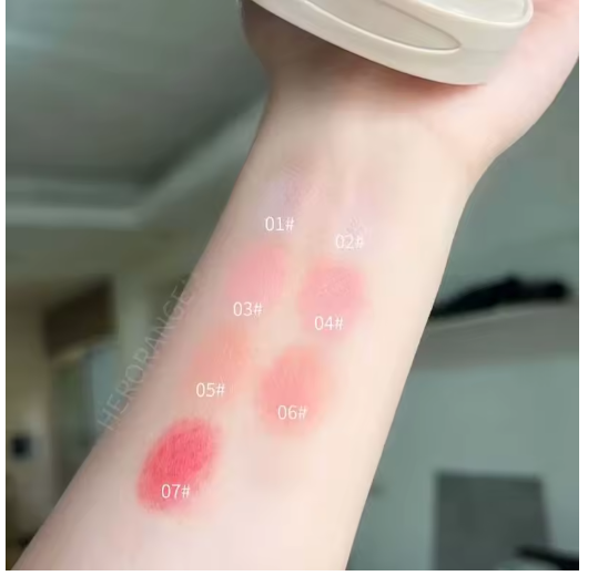 Blush Monocromático HERORANGE HR526 – Resistente al Agua y al Sudor, Larga Duración, 6 Colores