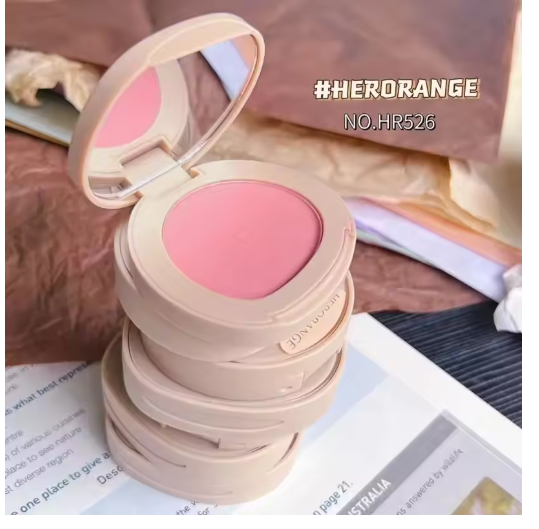Blush Monocromático HERORANGE HR526 – Resistente al Agua y al Sudor, Larga Duración, 6 Colores