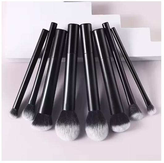 Set de Brochas de Maquillaje 8 Piezas – Cerdas Suaves y Sintéticas para Rostro y Ojos