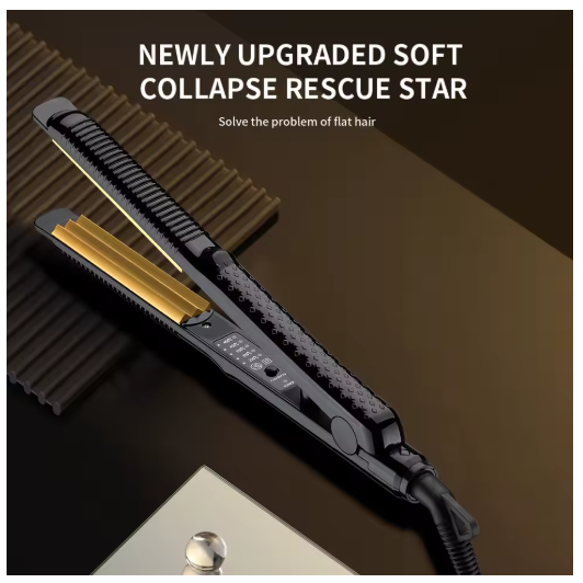 Rizador Eléctrico de Cabello con Placa Ondulada – Para Ondas y Volumen