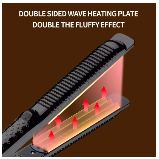 Rizador Eléctrico de Cabello con Placa Ondulada – Para Ondas y Volumen