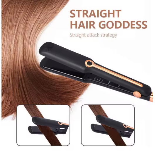 Plancha de Pelo Profesional de Cerámica – Iones Negativos, Placa Ancha, Temperatura Ajustable