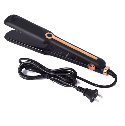 Plancha de Pelo Profesional de Cerámica – Iones Negativos, Placa Ancha, Temperatura Ajustable