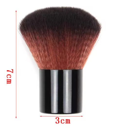 Set de Brochas de Maquillaje Negras – Brochas Grandes para Polvos, Contorno y Rubor con Estuche Elegante