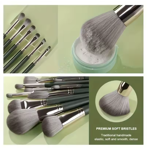 Set de Brochas de Maquillaje de Lujo – 14 Piezas Profesionales para Rostro y Ojos