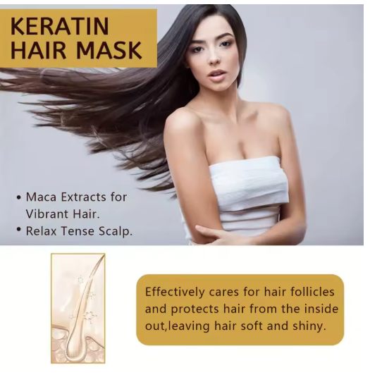 Mascarilla Capilar Mágica de Queratina – Reparación Rápida en 5 Segundos