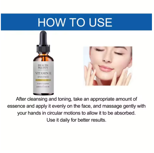 Aceite Facial Esencial 100% Natural con Vitamina E – Hidratante, Antiarrugas y Reafirmante