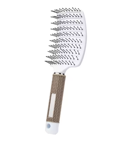 Cepillo de Cerdas de Jabalí y Nylon – Masajeador del Cuero Cabelludo y Desenredante Profesional