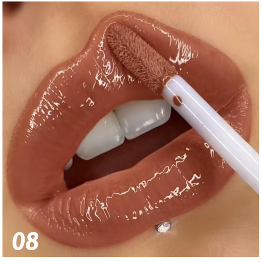 Brillo de Labios Líquido con Purpurina – Acabado Brillante, Suave e Impermeable