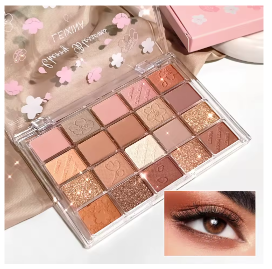 Paleta de Sombras de Ojos 20 Colores – Mate y Brillante