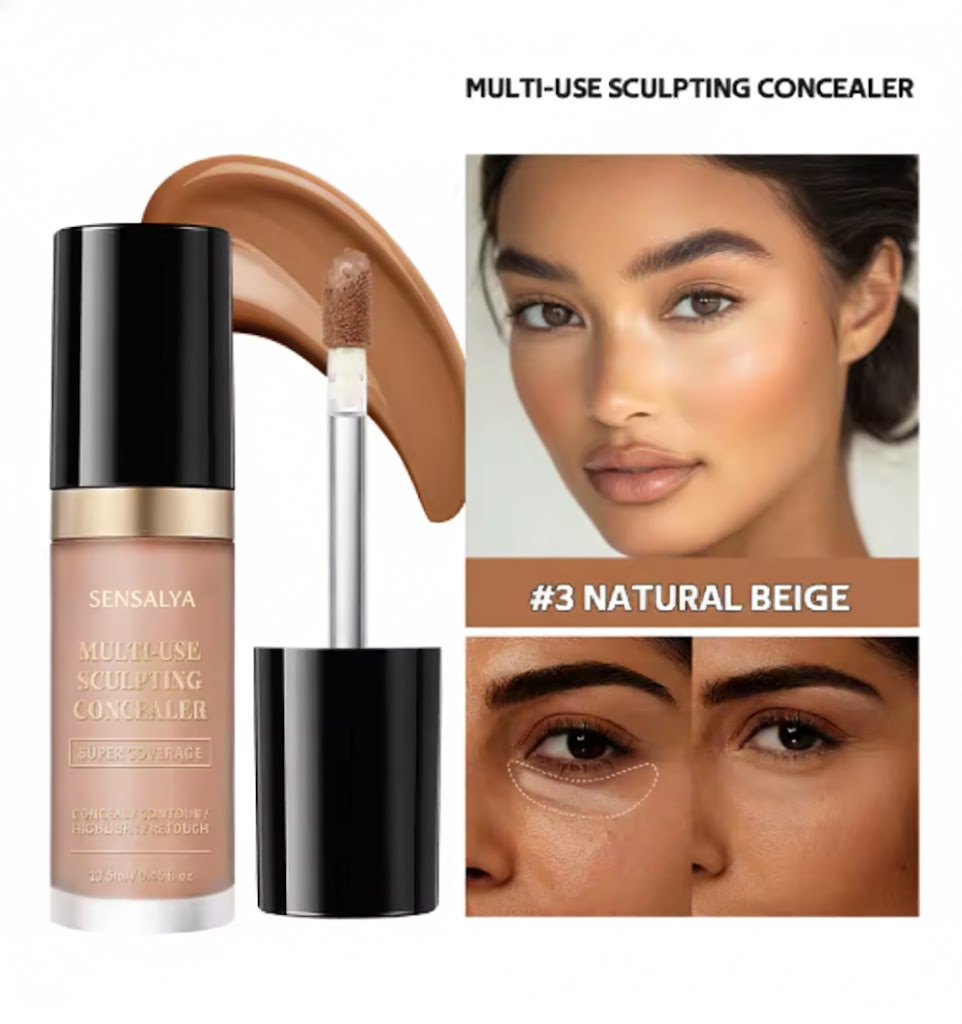 Corrector Líquido Impermeable de Alta Cobertura – Acabado Mate y Control de Brillos