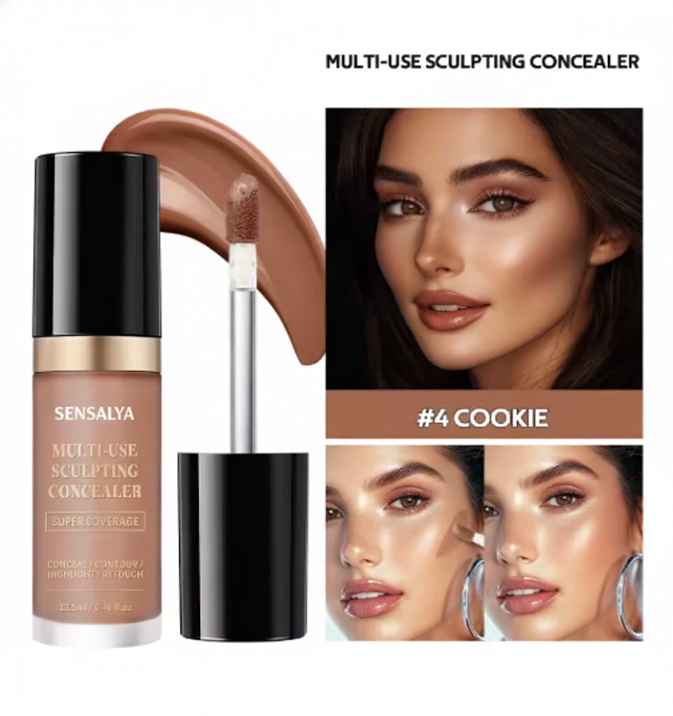 Corrector Líquido Impermeable de Alta Cobertura – Acabado Mate y Control de Brillos