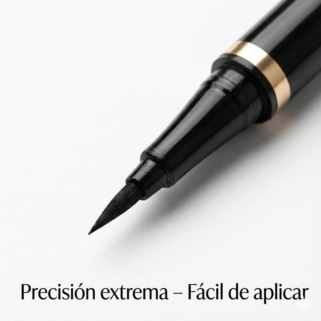 Delineador Líquido Negro Ultra-Fino – Impermeable y de Larga Duración