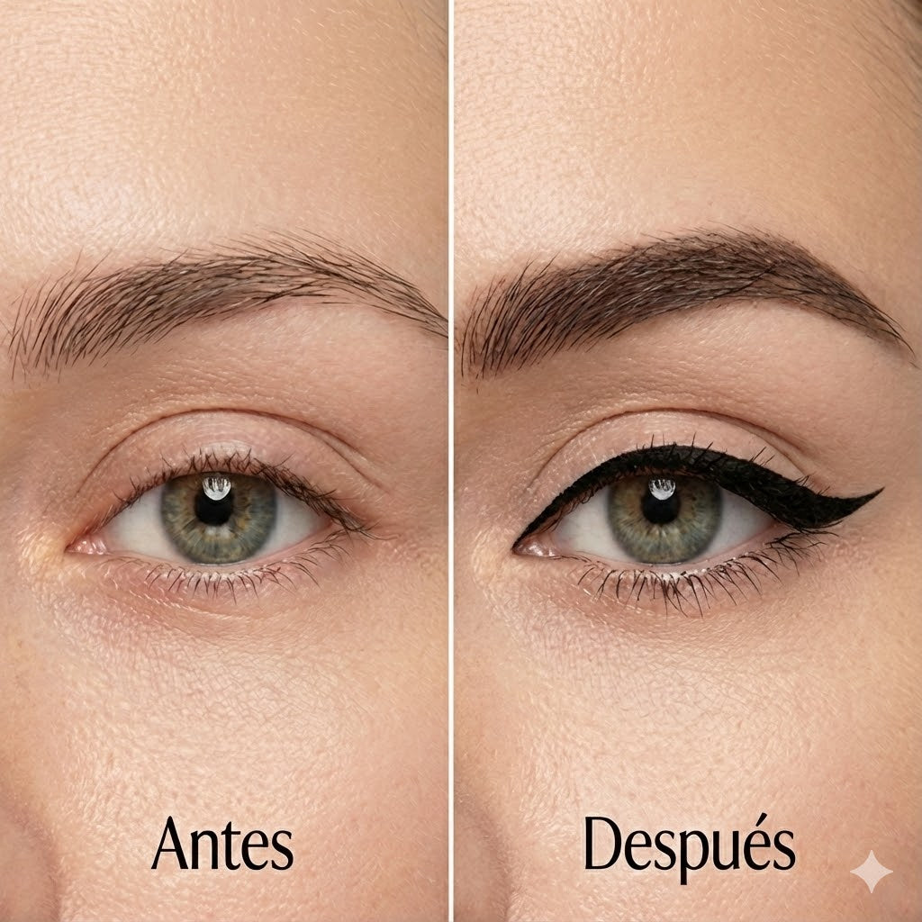 Delineador Líquido Negro Ultra-Fino – Impermeable y de Larga Duración